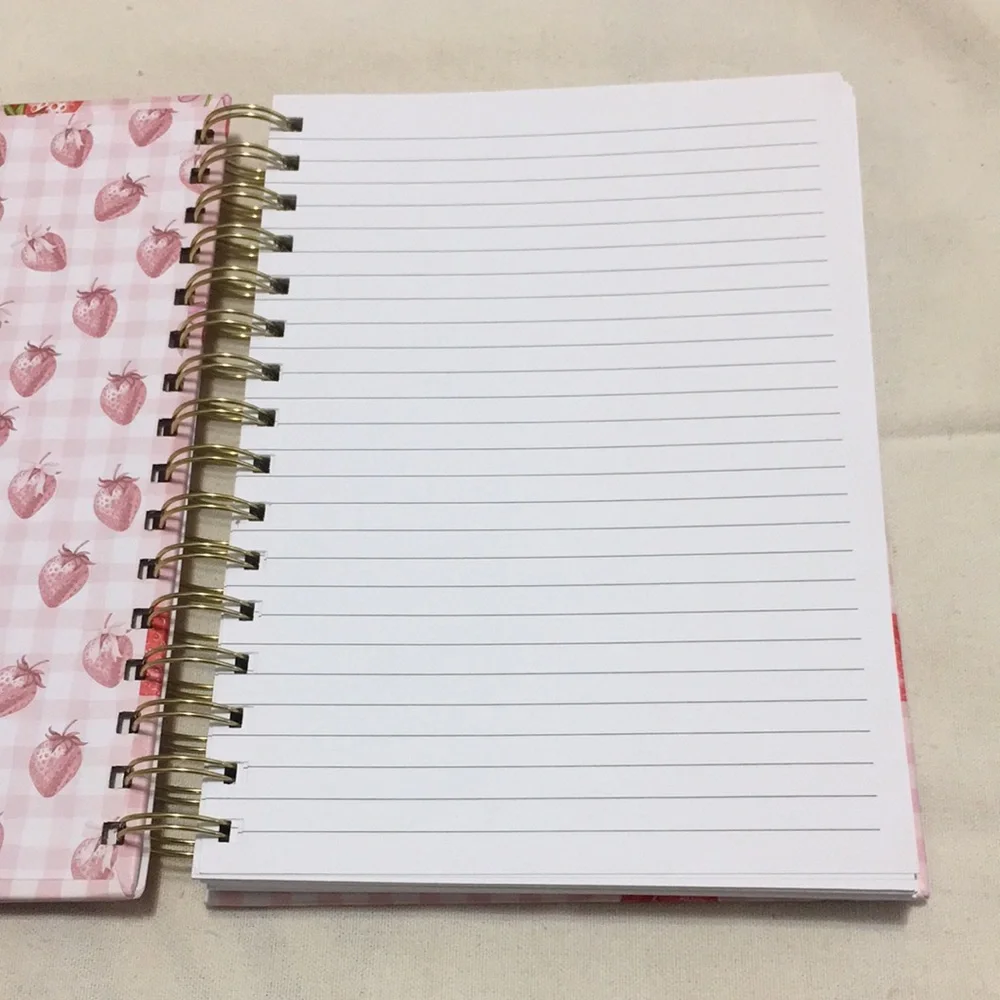 Strawberry Gingham Bow Notebook Set